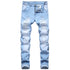 Men's Urban Straight Pants Motorcycle Jeans New Mid Waisted Jeans